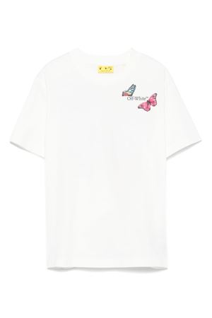 T-shirt con farfalla e freccia OFF WHITE KIDS | OGAA001S25JER0080110